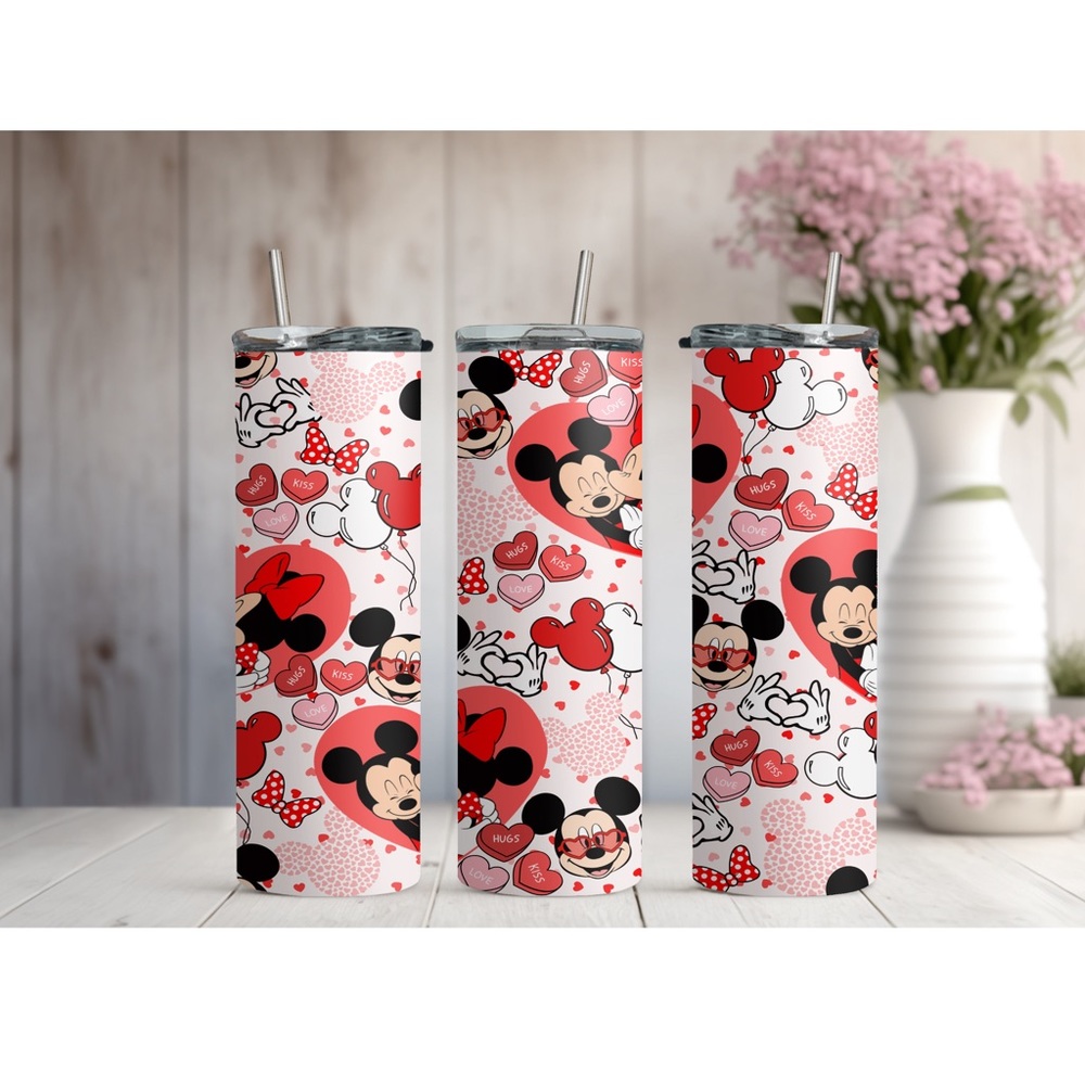 20oz Valentine’s Minnie & Mickey tumbler